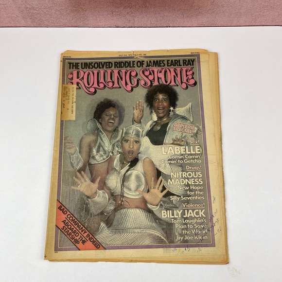 Vintage Rolling Stone Magazine Labelle Billy Jack July 3, 1975 Music Art - Picture 1 of 6